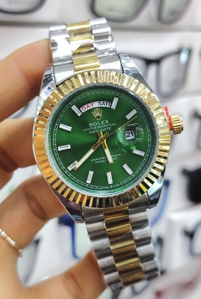 Imagen de RELOJ ROLEX DAY-DATE BICOLOR - CARATULA VERDE ESMERALDA
